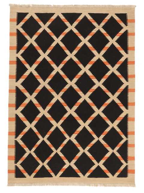 Handmade Wool Kilim Rug Geometric Flatweave Runner - image 1