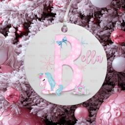 Personalised Kids Christmas Decoration - Granddaughter Gift Custom Bauble For Girls Stocking Filler Eve Box