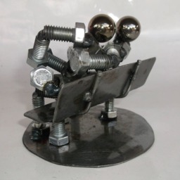 Couple, Relationship, Metal Bolt Figurine, People - thumbnail 2