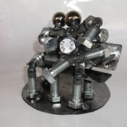 Couple, Relationship, Metal Bolt Figurine, People - thumbnail 3