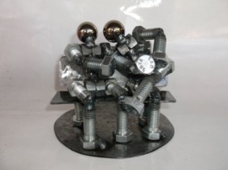 Couple, Relationship, Metal Bolt Figurine, People - thumbnail 1