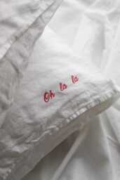 Personalized Linen Pillow Covers, Embroidered Couple Set, Wedding Gift, Anniversary Present, Valentine's Day Decor, Valentine Gift For Him - thumbnail 1