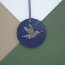 Hummingbird Disk Christmas Decoration - Ornament Bird Lover Gift -Hummingbird Tree - thumbnail 3
