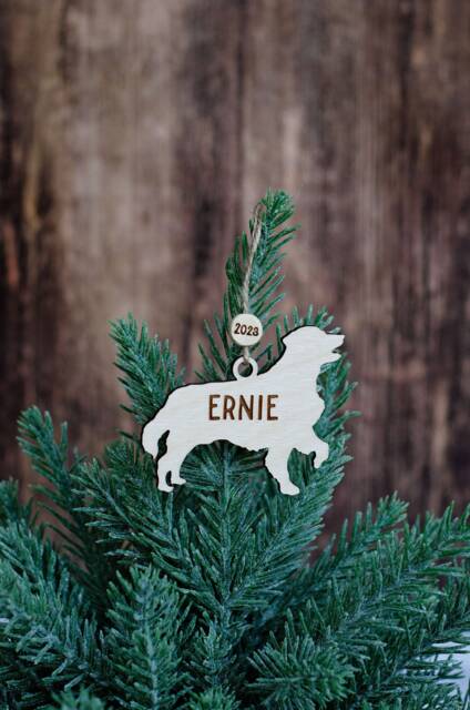 Simple Silhouette Golden Retriever Christmas Ornament - Dog Lover Gift Personalized Pet Gifts