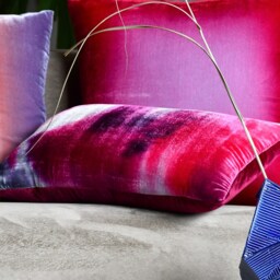 "Pink Velvet Lumbar Pillow Cover 12"" X 20" - thumbnail 3