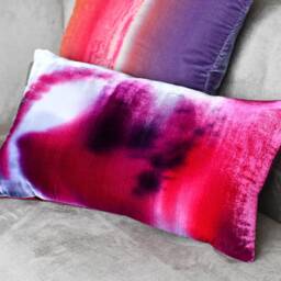 "Pink Velvet Lumbar Pillow Cover 12"" X 20" - thumbnail 2