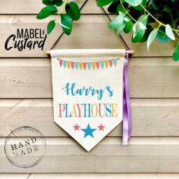 Personalised Kids Playhouse Sign /Hanging Door Sign/ Spiel Haus/Playroom Signs // - thumbnail 2