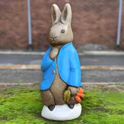 Handcrafted Stone Rabbit Figurine Concrete Peter Ornament Outdoor Pet Memorial Decor Cement Bunny Statue Garden Art Lover Gift - thumbnail 3