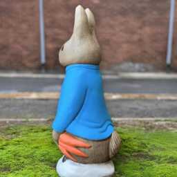 Handcrafted Stone Rabbit Figurine Concrete Peter Ornament Outdoor Pet Memorial Decor Cement Bunny Statue Garden Art Lover Gift - thumbnail 4