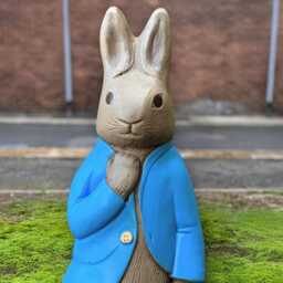 Handcrafted Stone Rabbit Figurine Concrete Peter Ornament Outdoor Pet Memorial Decor Cement Bunny Statue Garden Art Lover Gift - thumbnail 2