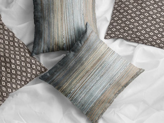 Contemporary Chaos Iii, Pillow Or Cover Home Decoration, Brown, White, Grey, Graphics, Modern Design, Decor, Interior Design - image 1