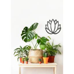 Lotus Flower, Haitian Metal Art, Recycled Oil Drum, Decor, Outdoor Steel Drum Art - thumbnail 2