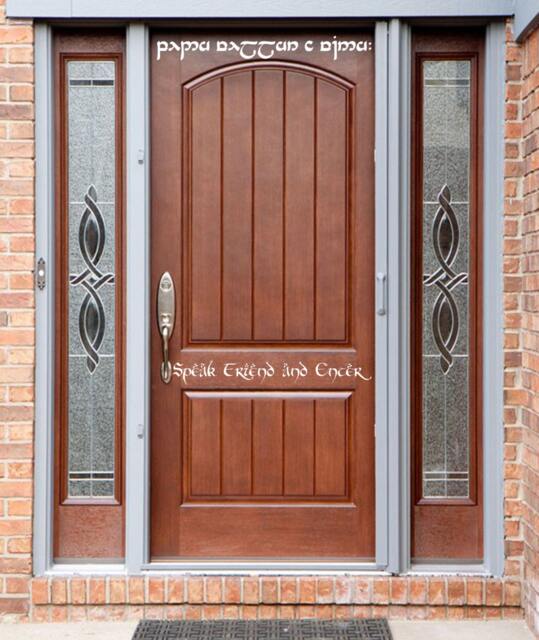 Speak Friend Enter Door Double Quote Vinyl Wall Decal Fantasy Precious - image 1