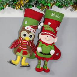 Personalized Christmas Stocking Holidays Decoration Snowman Monogram Stockings Ornaments/7Styles - thumbnail 3