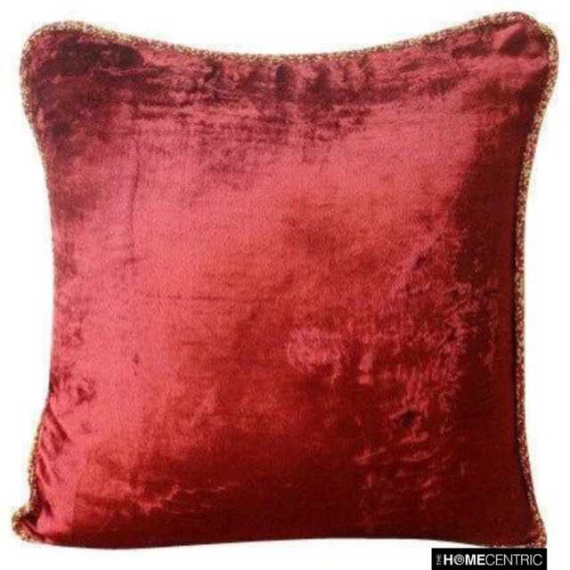 "Decorative Maroon Red Bed Pillow Case 24""x24""/26""x26" - image 1