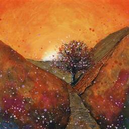 Sycamore Gap Autumn Limited Edition Print, Northumberland Tree, Hadrians Wall, Scenic Landscape, Signed & Titled Print With Mount 40x50cm A3 - thumbnail 1