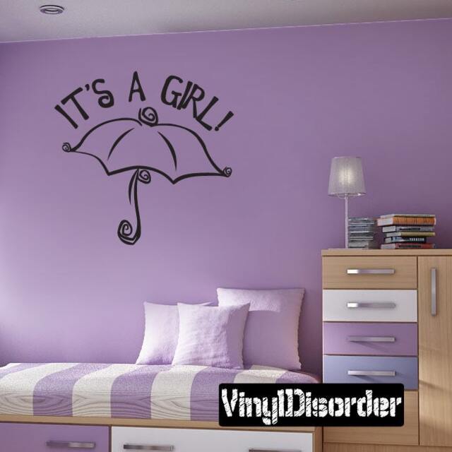 It's A Girl - Vinyl Wall Decal Quotes Sticker Ce003Itsagirlviiiet - image 1