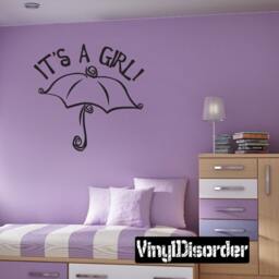 It's A Girl - Vinyl Wall Decal Quotes Sticker Ce003Itsagirlviiiet - thumbnail 1