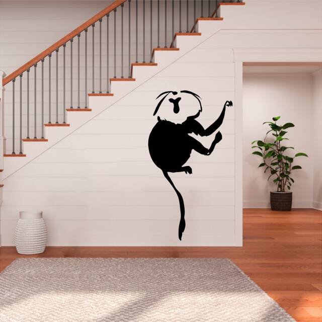 Hanging Monkey - 0596 Vinyl Wall Art, Decal, Sticker, Transfer, Mural, Removable, Decor, Rent Friendly, Interior, Exterior, Full - image 1