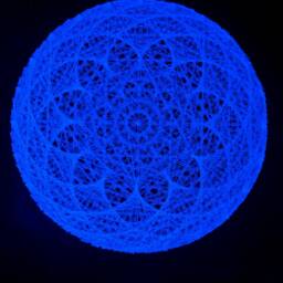 Uv String Art, White Lotus Flower, 35x35cm(14 Inches, Wall Hanging, Psychedelic Art, Handmade, Zen Art, Meditation, Yoga, Sacredgeometry - thumbnail 4