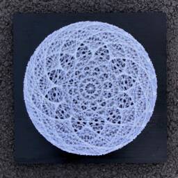 Uv String Art, White Lotus Flower, 35x35cm(14 Inches, Wall Hanging, Psychedelic Art, Handmade, Zen Art, Meditation, Yoga, Sacredgeometry - thumbnail 2