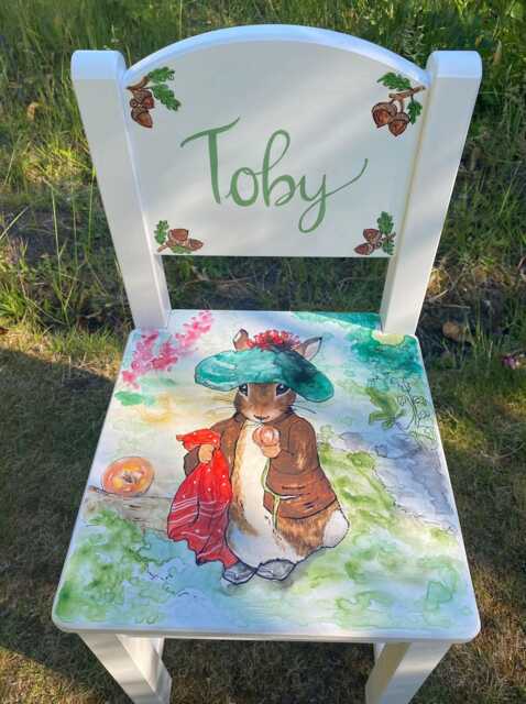 Hand-Painted Bespoke Children's Chair - Personalised Heirloom Nursery Furniture - image 1