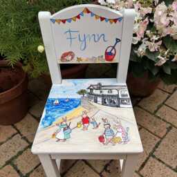 Hand-Painted Bespoke Children's Chair - Personalised Heirloom Nursery Furniture - thumbnail 4