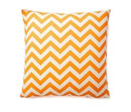 Zigzag Chevron Clementine Orange - Decorative Pillow Cushion Cover Accent Throw