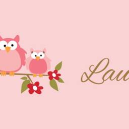 Owl Love Girls Bedroom & Baby Nursery Kids Door Sign Wall Art - thumbnail 2