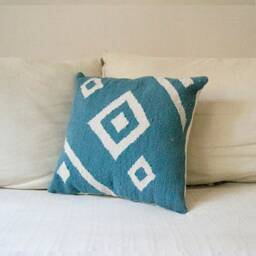 Teal Blue Decorative Throw Pillow Case - Holiday Sale Southwestern Pillowcases Stock Immediate Delivery Cute Flatwoven Handmade