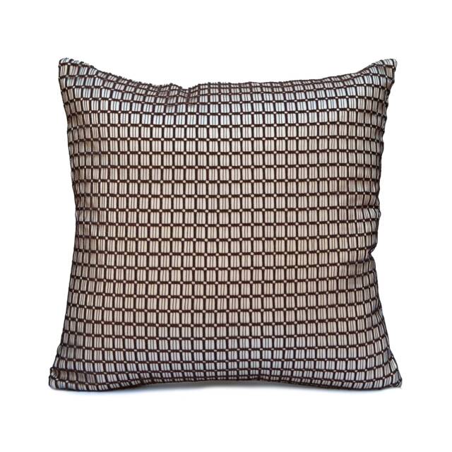 Brown Silk Mesh On Ivory Pillowcase, Decorative Throw Pillow Covers, Cushion Cover, Pillowcase, Accent Pillow, Silk Modern - image 1