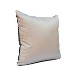 Brown Silk Mesh On Ivory Pillowcase, Decorative Throw Pillow Covers, Cushion Cover, Pillowcase, Accent Pillow, Silk Modern - thumbnail 4