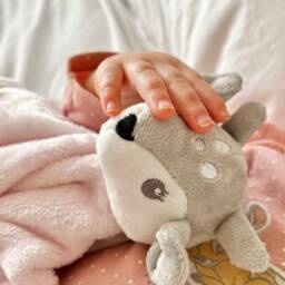 Personalised Baby Comforter Embroidered Deer Fawn Toy For New Comfort Blanket Gift Girl Or Boy Twins Newborn - thumbnail 4