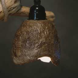 Handcrafted Wood Branch Table Lamp - Wabi-Sabi Forest Decor - thumbnail 2