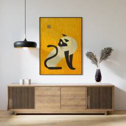 Vintage Japanese Cat Poster, Art Print, Animal Art, Decor, Ukiyo-E, Asian Gift, A1/A2/A3/A4 - thumbnail 2