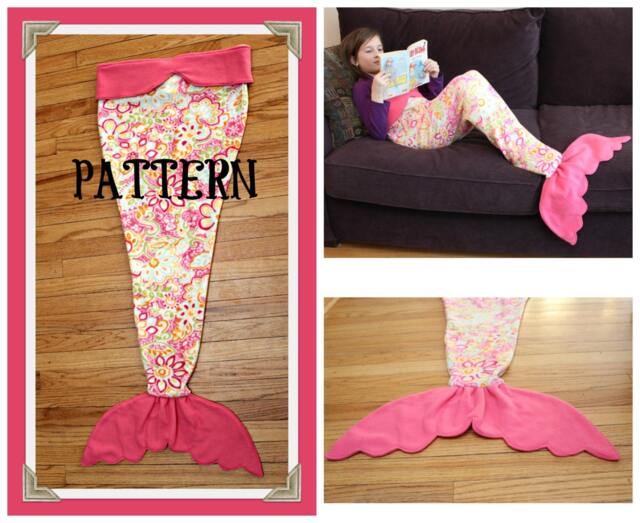 PDF - Tutorial Pattern -Mermaid Tail Blanket Fleece Sewing Pattern - image 1