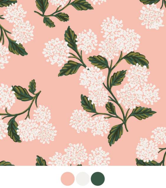 Rifle Paper Co. Pink Floral Crib Sheet Cotton Fitted Sheet - image 1