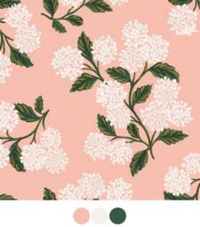 Rifle Paper Co. Pink Floral Crib Sheet Cotton Fitted Sheet - thumbnail 1