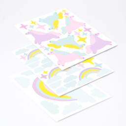 Unicorn Rainbow Wall Decals Pastel Nursery Decor, Eco-Friendly - thumbnail 2