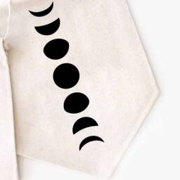 Moon Phase Banner-Custom Handmade Wall Hanging-Miniature Banner Hanging-Canvas Flag-Pennant Banner - Gifts For Her, Him - thumbnail 2