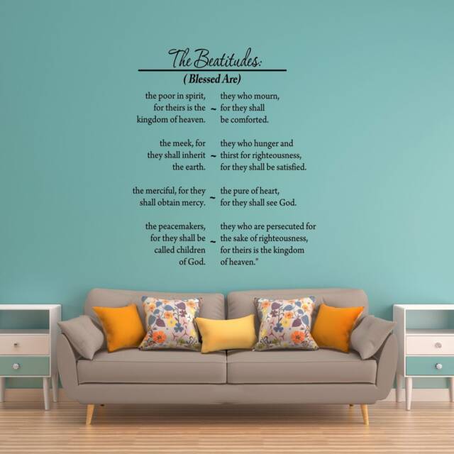 Vwaq The Beatitudes Wall Decal Bible Art Matthew 1611 - image 1