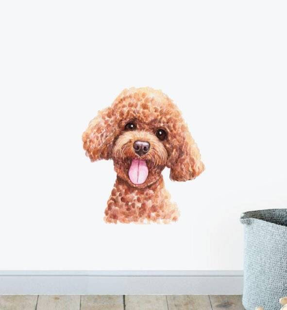 Poodle Dog Wall Sticker Decal - Dogs & Pets Stickers, Art, Decals, Kids Animals Decals