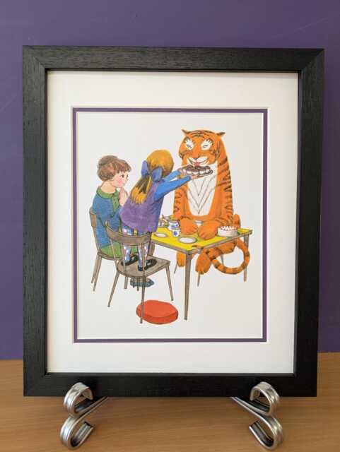 The Tiger Who Came To Tea Art - Original Book Page Sophie & Print Nostalgic Double Mount 12 X 10