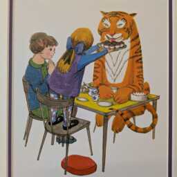 The Tiger Who Came To Tea Art - Original Book Page Sophie & Print Nostalgic Double Mount 12 X 10 - thumbnail 3