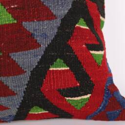 Handmade Turkish Kilim Pillow 20x20 Anatolian Home Decor - thumbnail 2