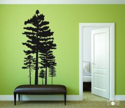 Pine Tree Group Wall Decals Custom Home Decor