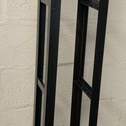 Frames Only Book Case - Shelving Unit Room Divider Bar Made From Raw Angle Steel - thumbnail 3