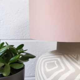 Light Baby Pink Lampshade in Velvet With White Lining - thumbnail 2