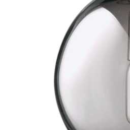 Hand Blown Glass Pendant Light Grey Round Shade - thumbnail 2