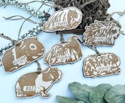 Guinea Pig Christmas Ornament, Decoration, Bauble, Personalised Pig Accessories - thumbnail 1
